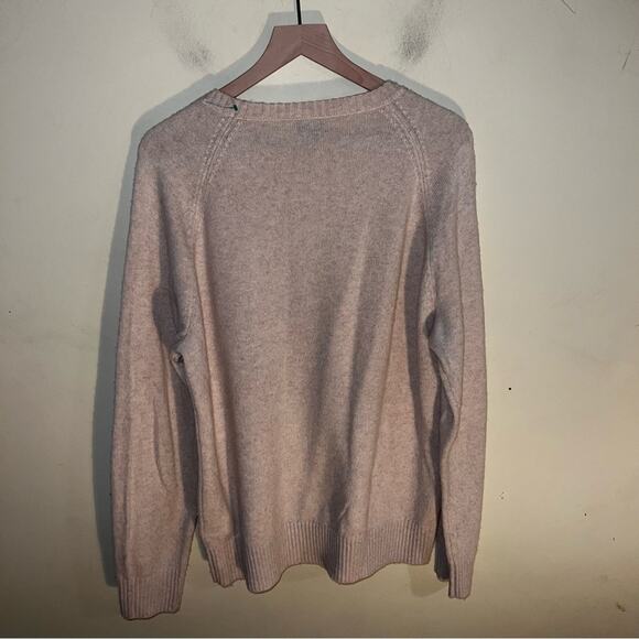 J. CREW crewneck wool blend pink sweater L - Picture 5 of 5